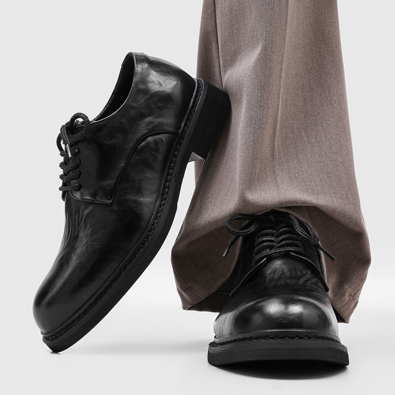 Formal Wear Men H&M - Lichte luxe geplooide heren derby schoenen