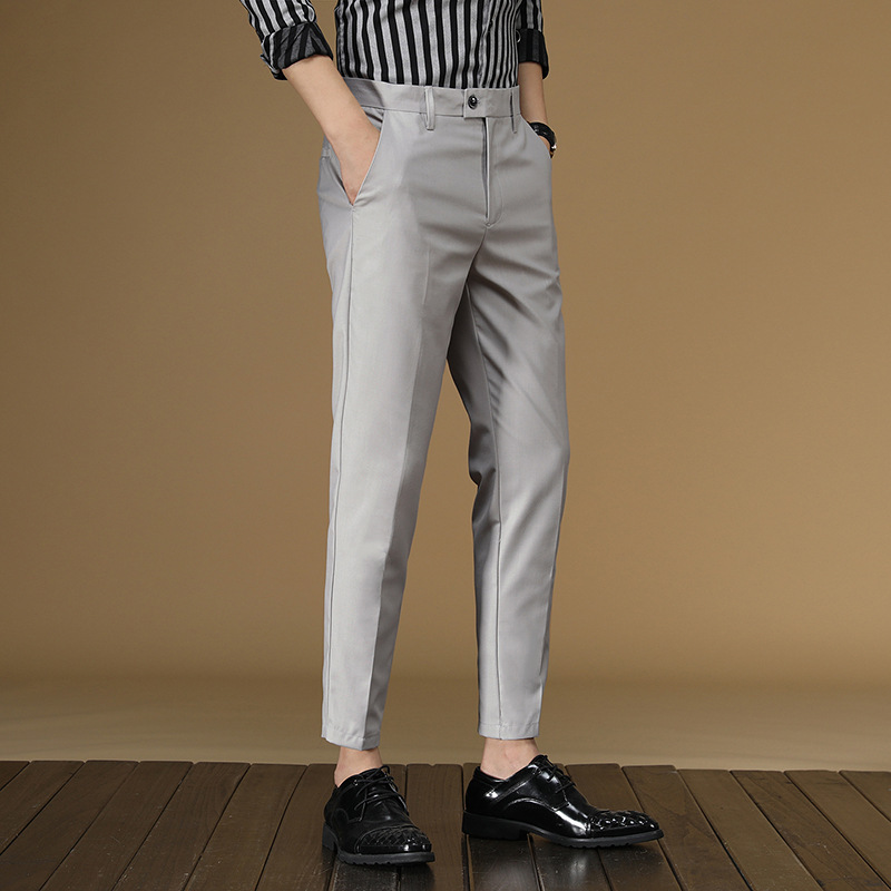 Khaki Formal Wear Men - Zomer Pak Broek Mannen Rood Zwart