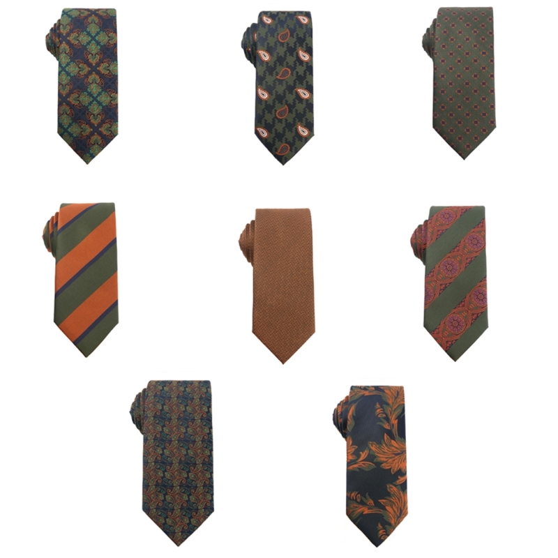 Men'S Formal Wear Ties - Heren Dames Vintage Bloem Gestreepte Stropdas