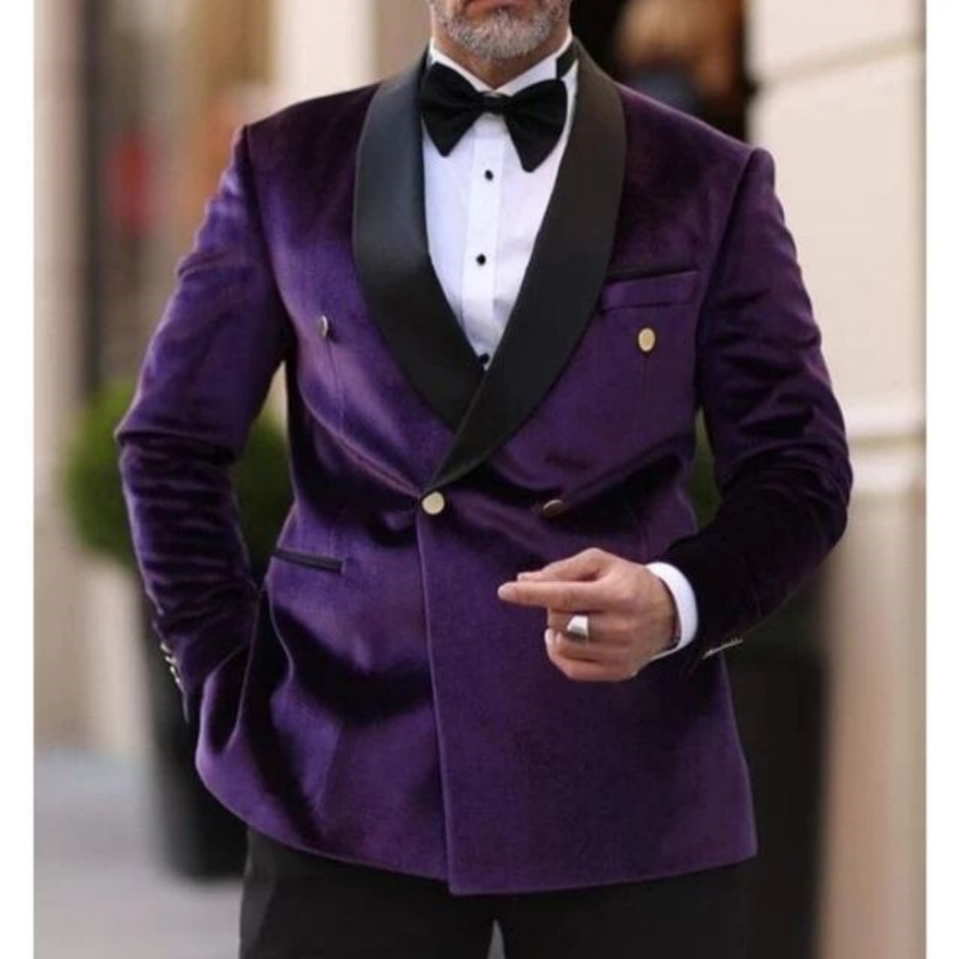 Formal Men Party Wear Jacket - XS-6XL Fluwelen Bruiloft Mannen Pakken Blazer