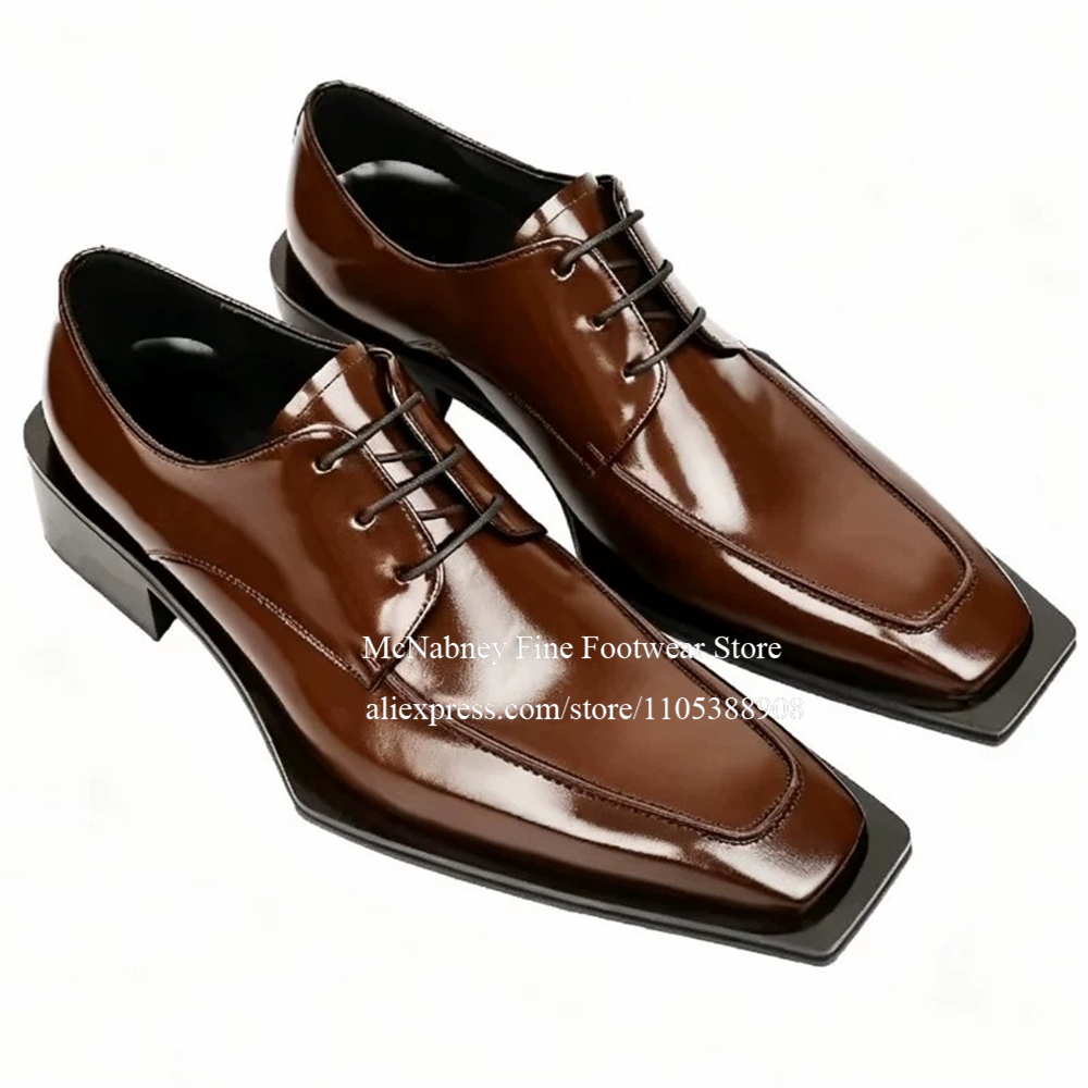 Men Formal Wear Dress - Spike Studs leren herenschoenen met veters,