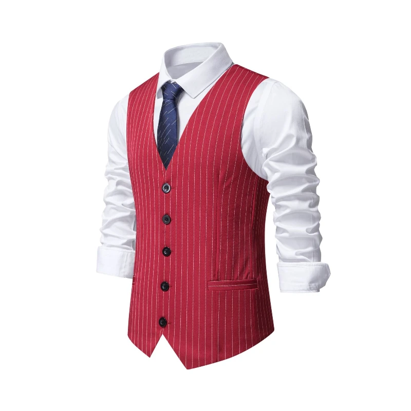 2026 Nieuw Rood Gestreept Pakv - Khaki Formal Wear Men recensie en prijs