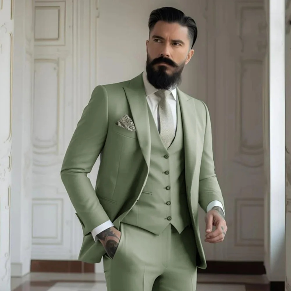 3-delige post-kaki pakken here - Men Formal Wear With Coat recensie en prijs