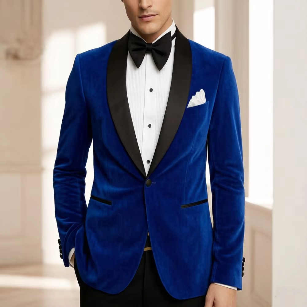 Heren fluwelen slim fit pakken - Formal Men Party Wear Jacket recensie en prijs