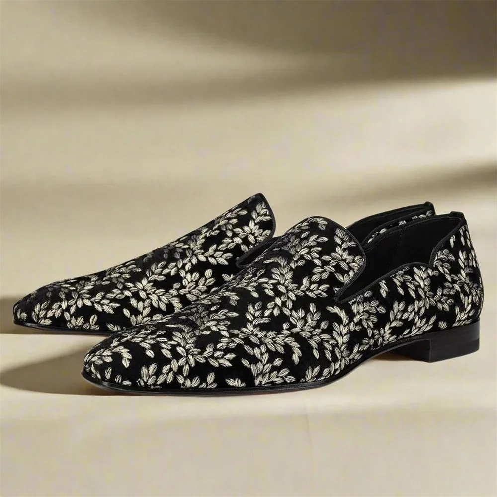 Zwarte herenloafers met bloeme - Formal Upper Wear Men recensie en prijs