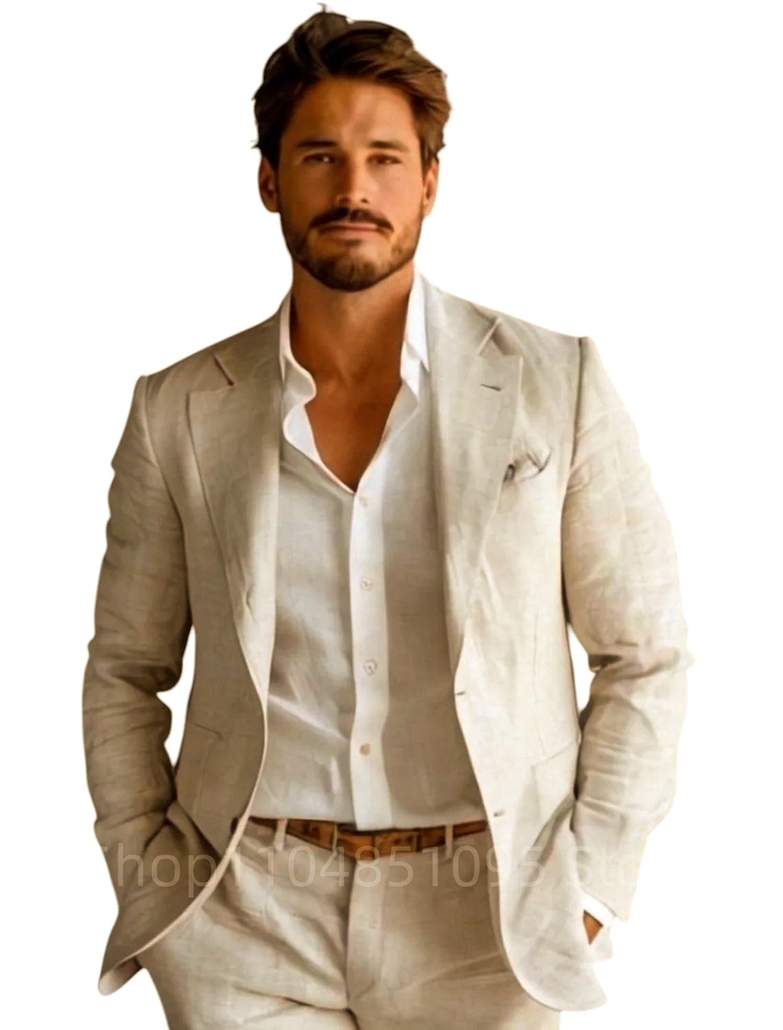 Blauwe Slim Fit Heren Linnen B - Formal Men Party Wear Jacket recensie en prijs