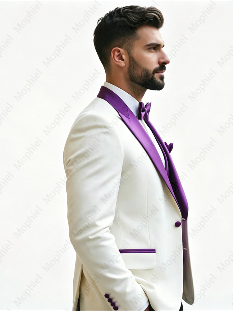 Witte Herenpakken 3-delig Slim - Formal Men Party Wear Jacket recensie en prijs