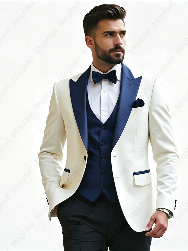 Witte Herenpakken 3-delig Slim - Formal Men Party Wear Jacket recensie en prijs