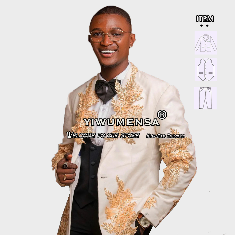 Aangepaste 3-delige pakken man - Formal Men Party Wear Jacket recensie en prijs