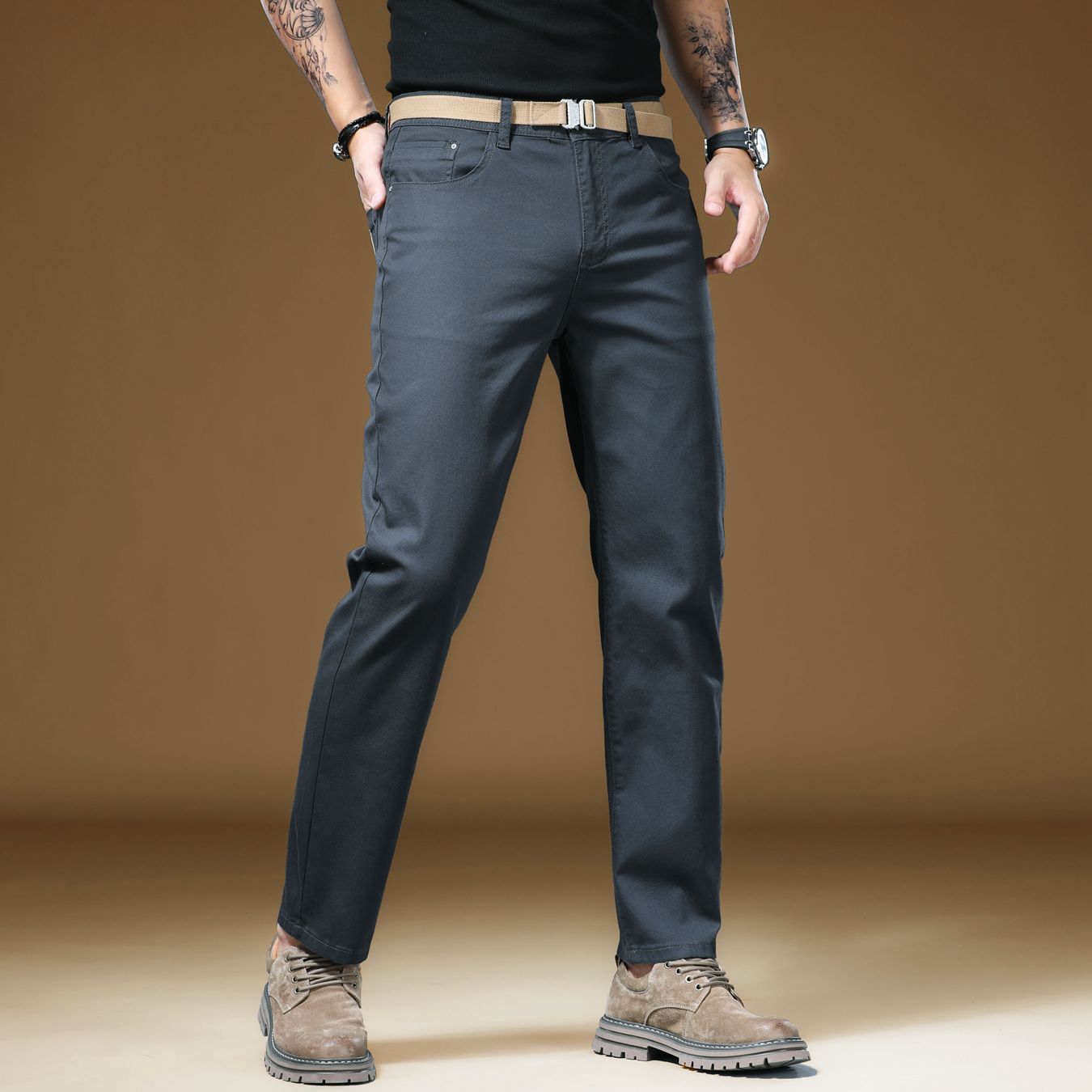 Nieuw in kwaliteit: Herenbroek - Khaki Formal Wear Men recensie en prijs