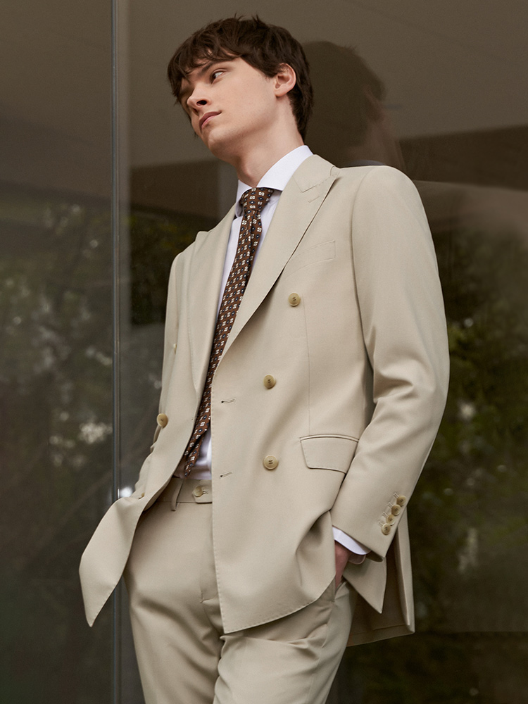 30% Wol Mannen Pakken Set Blaz - Khaki Formal Wear Men recensie en prijs